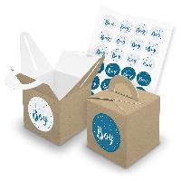 itenga SET 24x W�rfelboxen mit Griff Braun (V43) + Motiv...