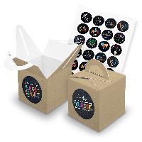 itenga SET 24x W�rfelboxen mit Griff Braun (V43) + Motiv...