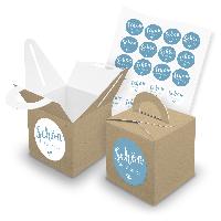itenga SET 24x W�rfelboxen mit Griff Braun (V43) + Motiv...