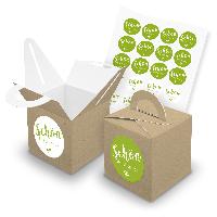itenga SET 24x W�rfelboxen mit Griff Braun (V43) + Motiv...