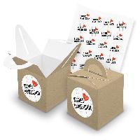 itenga SET 24x W�rfelboxen mit Griff Braun (V43) + Motiv...