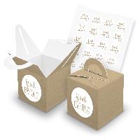 itenga SET 24x W�rfelboxen mit Griff Braun (V43) + Motiv...