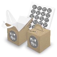 itenga SET 24x W�rfelboxen mit Griff Braun (V43) + Motiv...