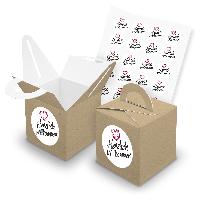itenga SET 24x W�rfelboxen mit Griff Braun (V43) + Motiv...