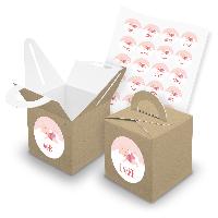 itenga SET 24x W�rfelboxen mit Griff Braun (V43) + Motiv...
