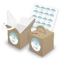 itenga SET 24x W�rfelboxen mit Griff Braun (V43) + Motiv...