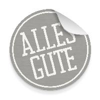 itenga 10x Aufkleber Sticker "Alles Gute" grau wei� 9,5 ...