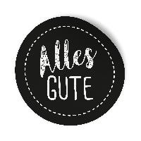 24x Sticker Aufkleber Alles Gute Schwarz / Wei�, Durchme...