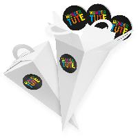 itenga SET V44 Wundert�te 24x Geschenkt�te 14 cm, Wei� +...
