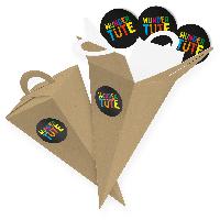 itenga SET V45 Wundert�te 24x Geschenkt�te 14 cm, Braun ...