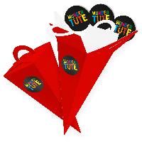 itenga SET V46 Wundert�te 24x Geschenkt�te 14 cm, Rot + ...
