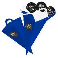 itenga SET V47 Alles Gute 24x Geschenkt�te 14 cm, Blau +...