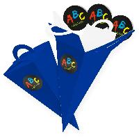 itenga SET V47 ABC 24x Geschenkt�te 14 cm, Blau + Sticke...