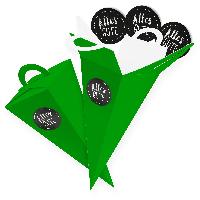 itenga SET V49 Alles Gute 24x Geschenkt�te 14 cm, Gr�n +...