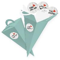 itenga SET V52 Dankesch�n Holz 24x Geschenkt�te 14 cm, T...