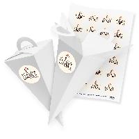 itenga SET V54 24x Geschenkt�te Schult�te 21 cm, Wei� + ...
