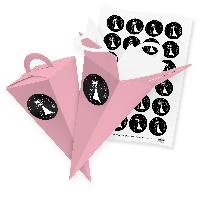 itenga SET V56 24x Geschenkt�te Schult�te 21 cm, Rosa + ...
