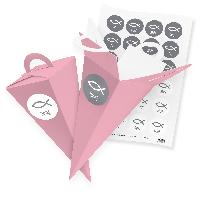 itenga SET V56 24x Geschenkt�te Schult�te 21 cm, Rosa + ...