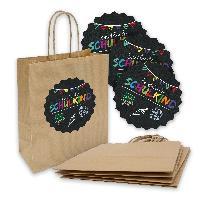 itenga 10x Geschenkt�te mit Kordel + Aufkleber Endlich S...