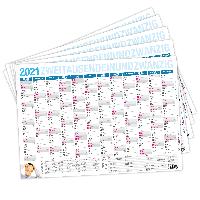 itenga SET 5x Jahresplaner 2021 Tafelkalender Wandkalend...