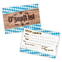 itenga 12x Einladungskarten O zapft is! Postkarte DIN A6...