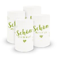 itenga 6x Windlicht klein Sch�n dass du da bist, fr�hlin...