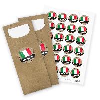 itenga 24x Bestecktaschen + Stickerbogen 