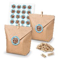 itenga SET 24x Geschenkt�ten + Klammern + Sticker Bayris...