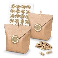 itenga SET 24x Geschenkt�ten + Klammern + Sticker Danke ...