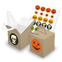 itenga SET 24x W�rfelboxen mit Griff Braun (V43) + Motiv...