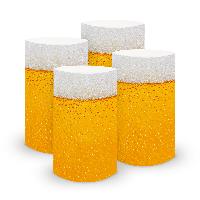 itenga 6x Windlicht klein Bier Rustikal Mottoparty Gebur...