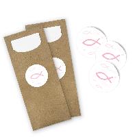 itenga 100x Bestecktasche aus Papier mit Serviette + Sti...