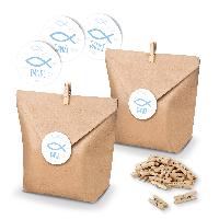 itenga SET Fisch Danke Hellblau 24x T�ten + Klammern + S...