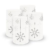itenga 6x Windlicht klein Schneeflocken f�r Weihnachten ...