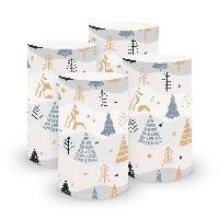 itenga 6x Windlicht klein Tannenb�ume f�r Weihnachten Wi...