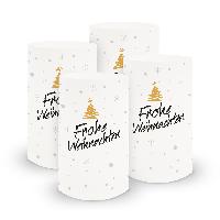 itenga 6x Windlicht klein Frohe Weihnachten f�r Winter A...
