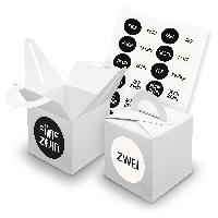 itenga SET V42 Adventskalender W�rfelbox mit Griff Wei� ...