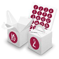 itenga SET V42 Adventskalender W�rfelbox mit Griff Wei� ...