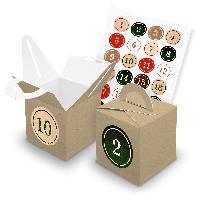 itenga SET V43 Adventskalender W�rfelbox mit Griff Braun...