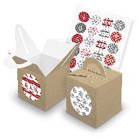 itenga SET V43 Adventskalender W�rfelbox mit Griff Braun...
