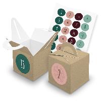 itenga SET V43 Adventskalender W�rfelbox mit Griff Braun...