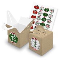 itenga SET V43 Adventskalender W�rfelbox mit Griff Braun...