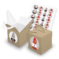 itenga SET V43 Adventskalender W�rfelbox mit Griff Braun...
