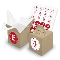 itenga SET V43 Adventskalender W�rfelbox mit Griff Braun...