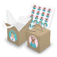 itenga SET V43 Adventskalender W�rfelbox mit Griff Braun...