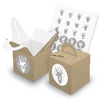 itenga SET V43 Adventskalender W�rfelbox mit Griff Braun...
