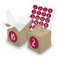 itenga SET V43 Adventskalender W�rfelbox mit Griff Braun...