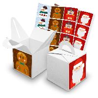 itenga SET V42 Weihnachtsbande quadratisch 24x W�rfelbox...