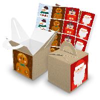 itenga SET V43 Weihnachtsbande quadratisch 24x W�rfelbox...