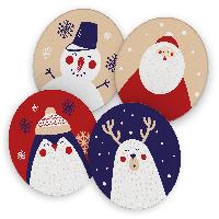 itenga 40x Bierdeckel Weihnachtsfiguren I Weihnachten I ...